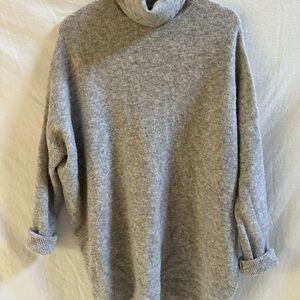 COS Light Gray Turtleneck Sweater
